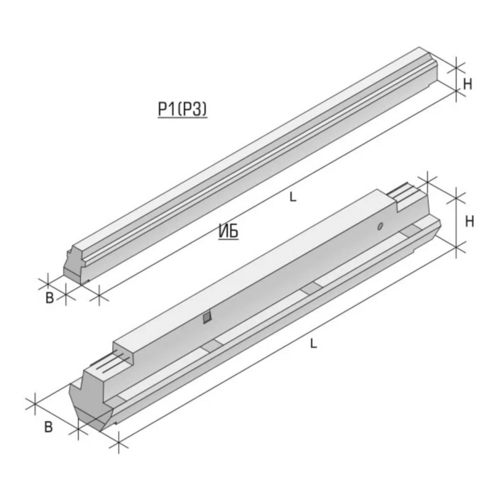 Ригель железобетонный Р1-10-1