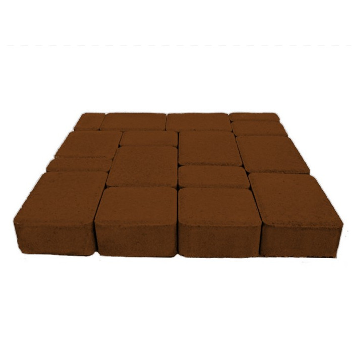 Фигурная тротуарная плитка Старый город Коричневый